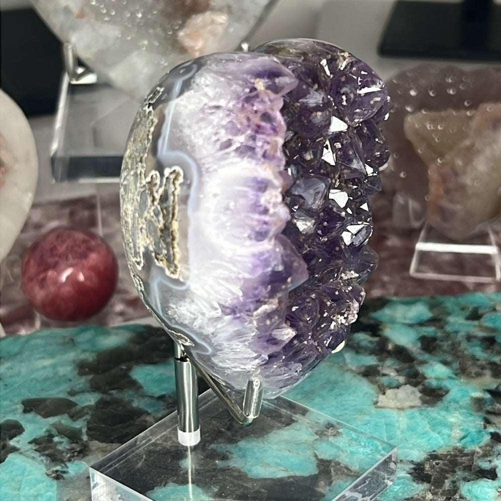 Druzy Amethyst Heart - DAH03