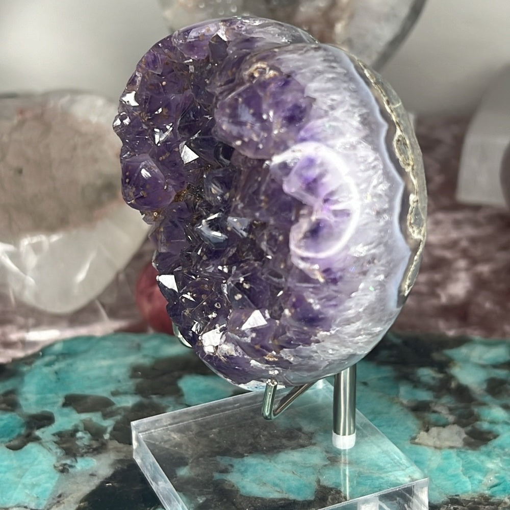 Druzy Amethyst Heart - DAH03
