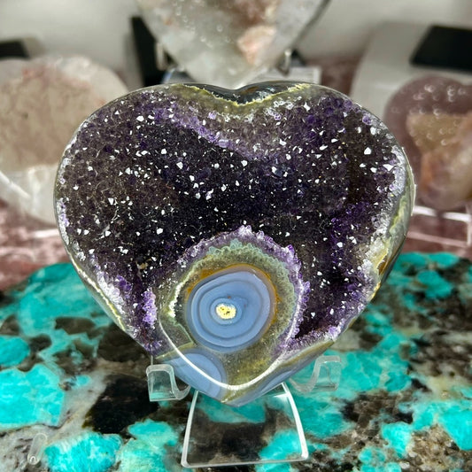 Druzy Amethyst Heart - DAH05