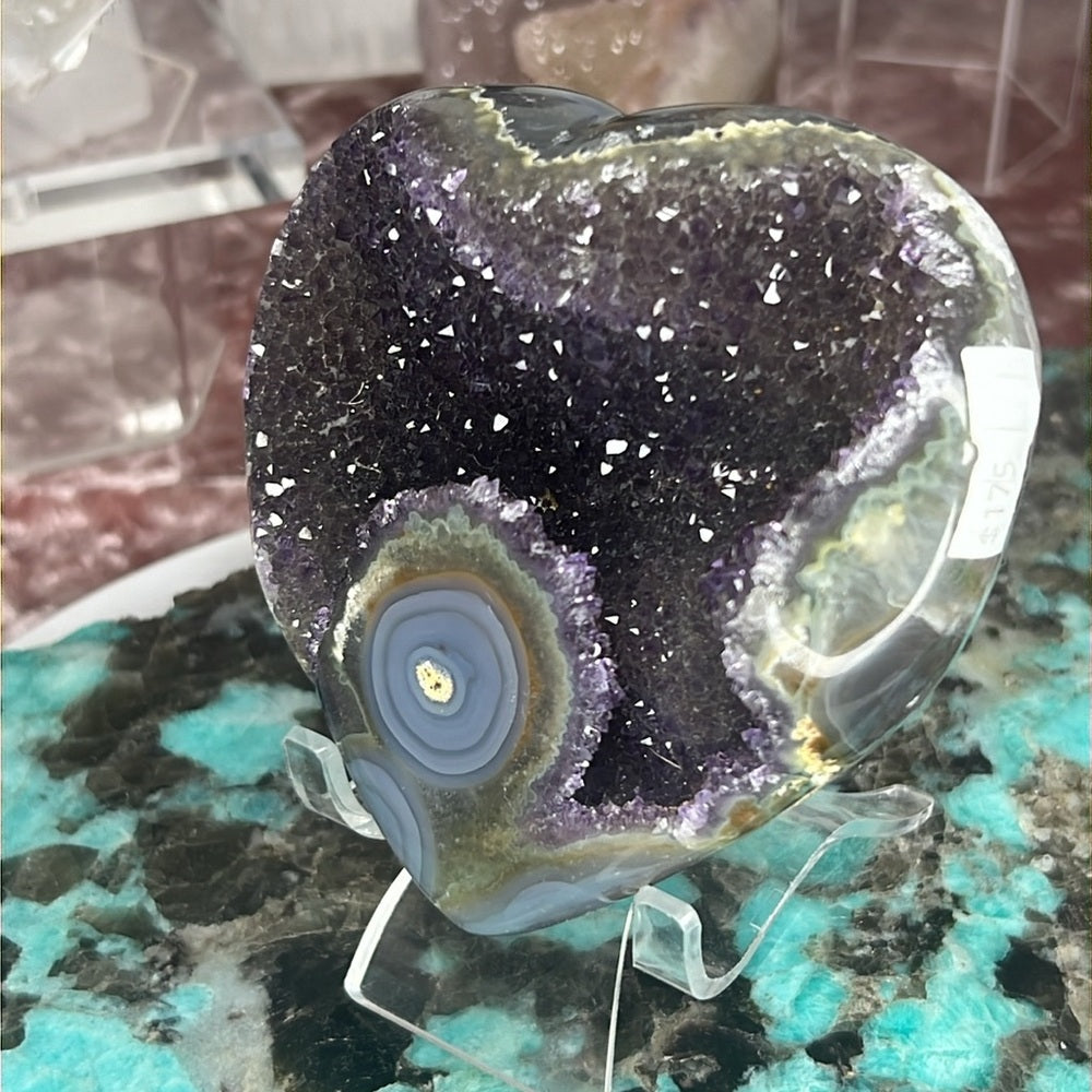 Druzy Amethyst Heart - DAH05