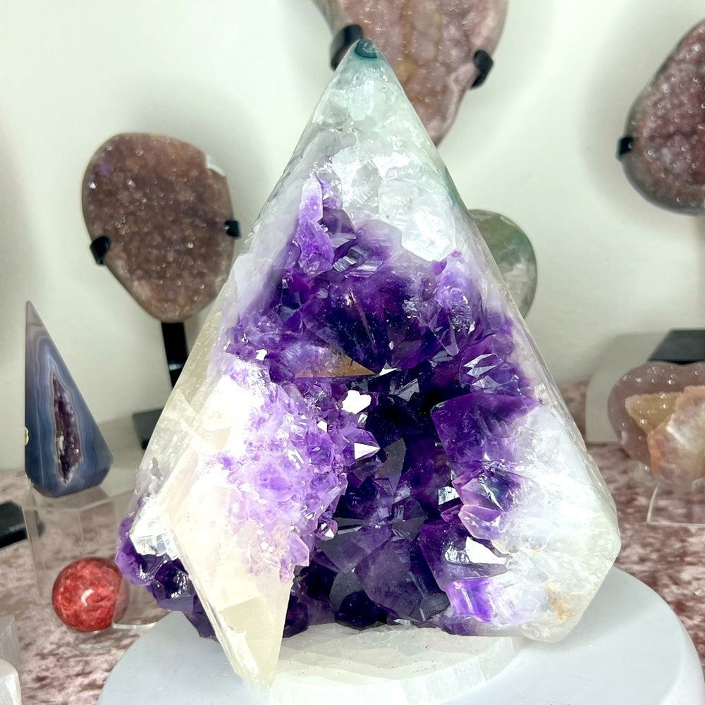 Amethyst Druzy Diamond Statement Piece - ADI50