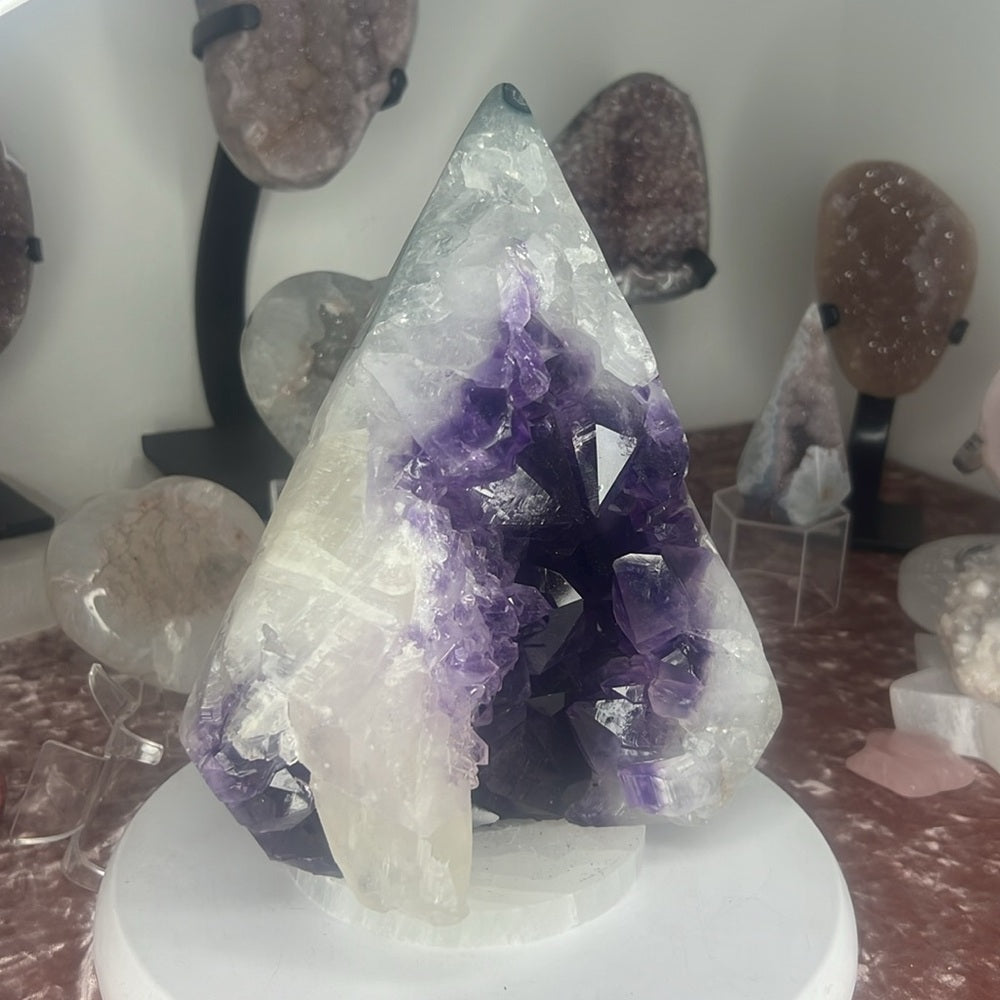 Amethyst Druzy Diamond Statement Piece - ADI50