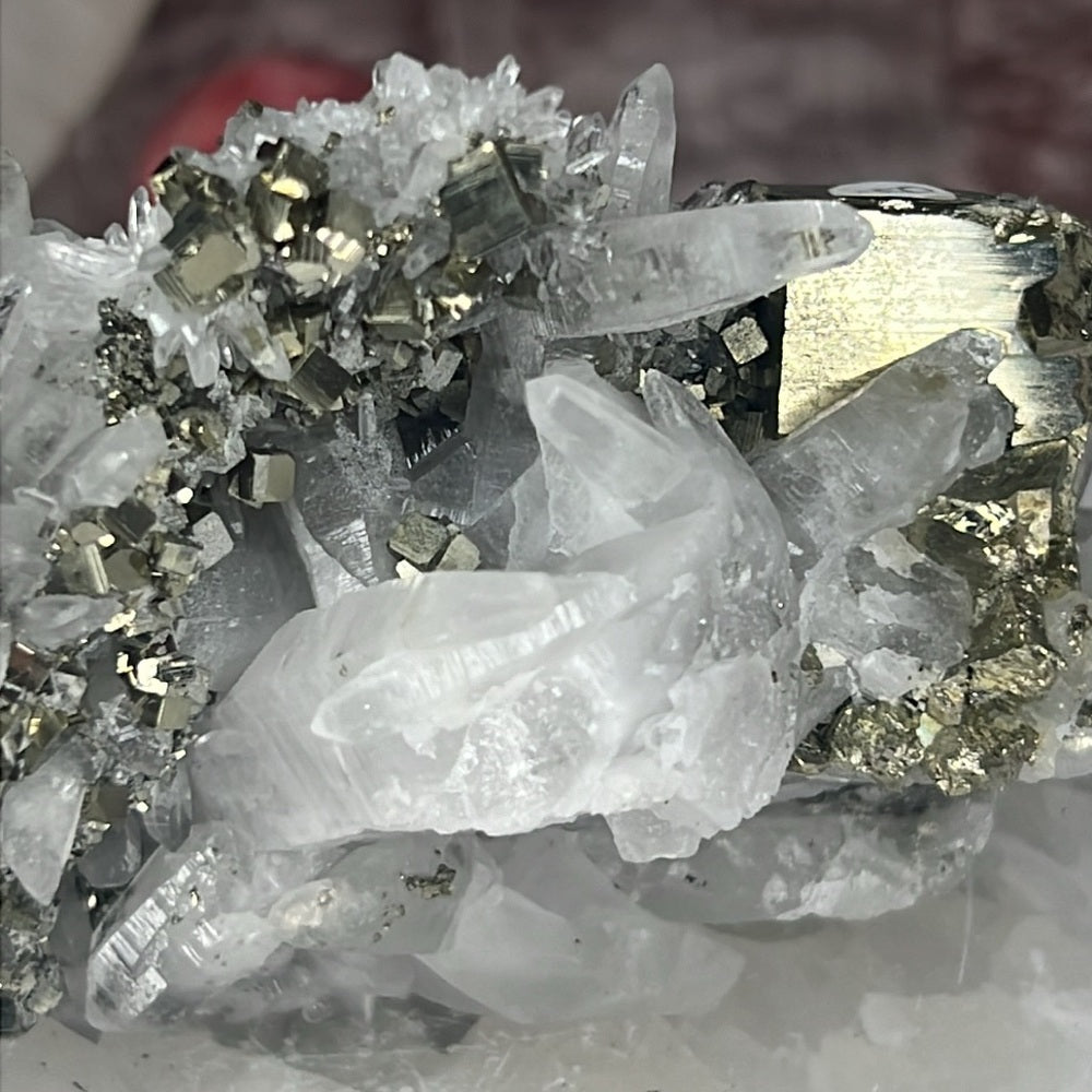 Quartz Cluster w/ Pyrite - CQP90