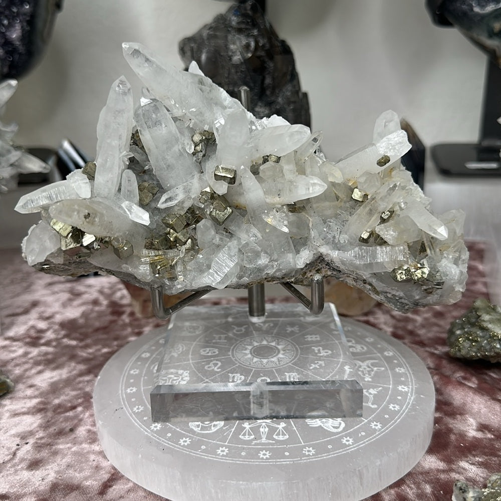 Quartz Cluster w/ Pyrite - CPC11