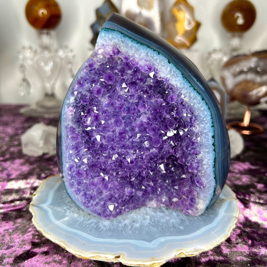 Druzy Amethyst Agate Flame - AAF01