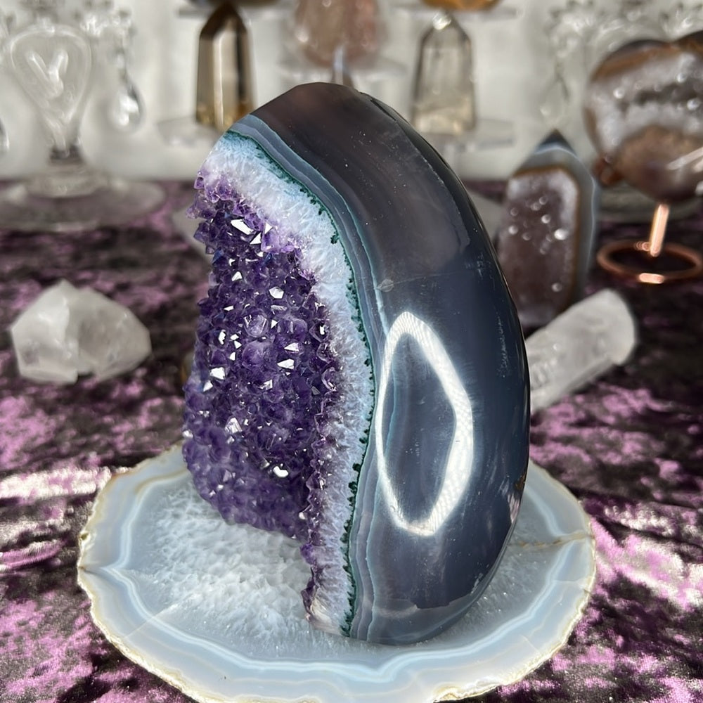 Druzy Amethyst Agate Flame - AAF01