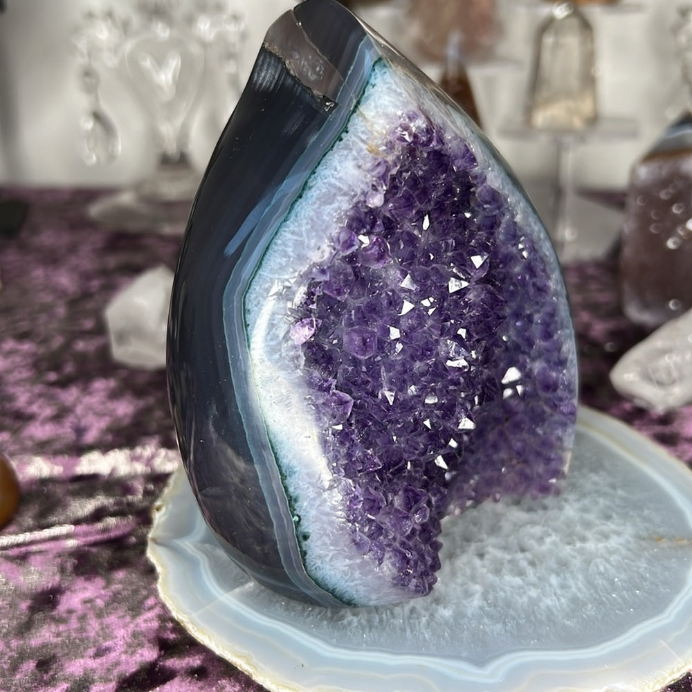 Druzy Amethyst Agate Flame - AAF01