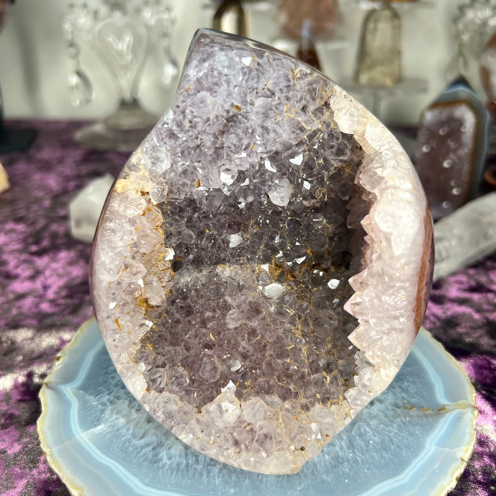 Druzy Amethyst Agate Flame - AAF02