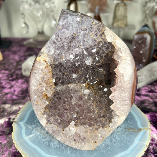 Druzy Amethyst Agate Flame - AAF02