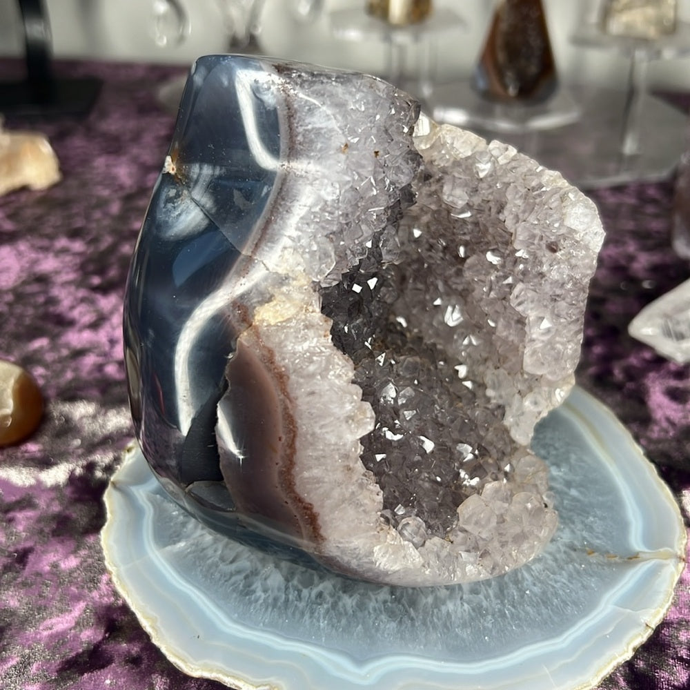 Druzy Amethyst Agate Flame - AAF02