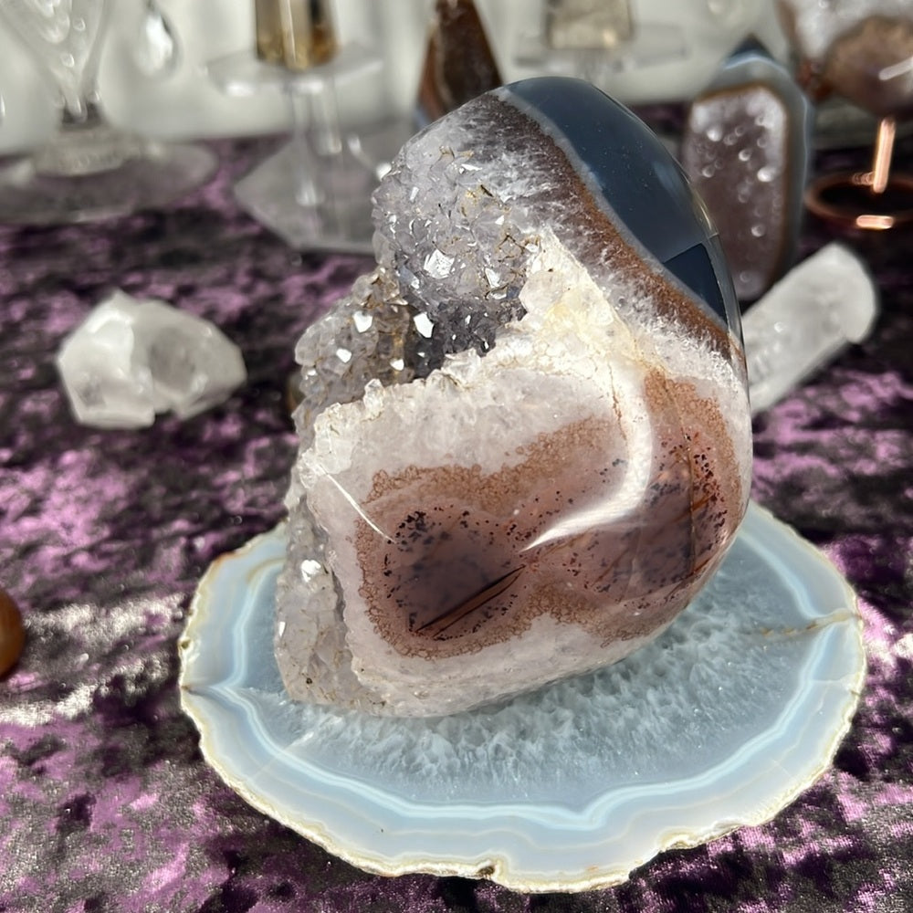 Druzy Amethyst Agate Flame - AAF02