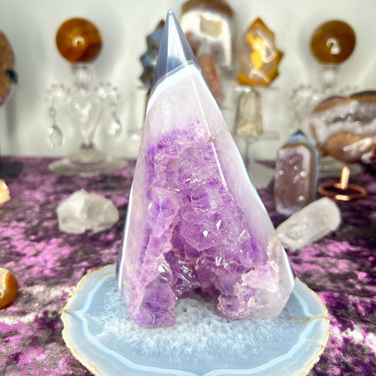 Druzy Amethyst Agate Diamond- AAD01