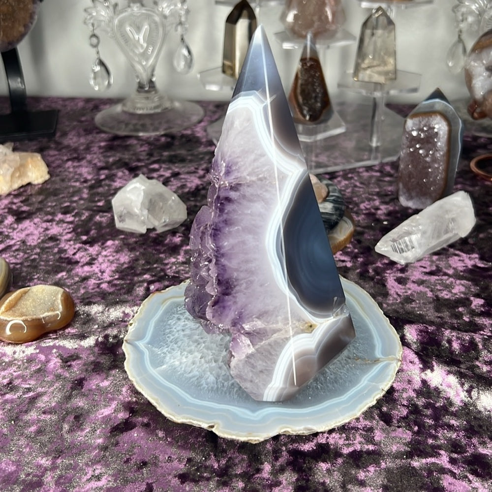 Druzy Amethyst Agate Diamond- AAD01