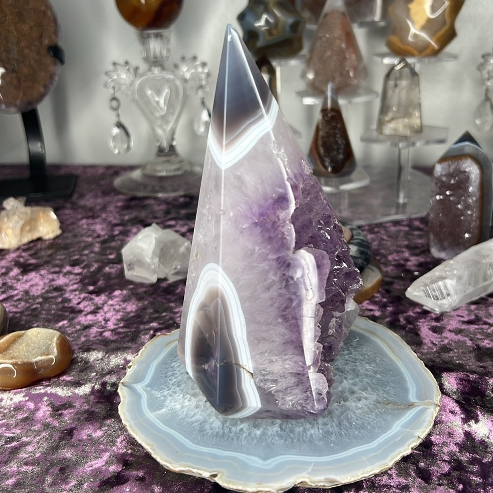 Druzy Amethyst Agate Diamond- AAD01