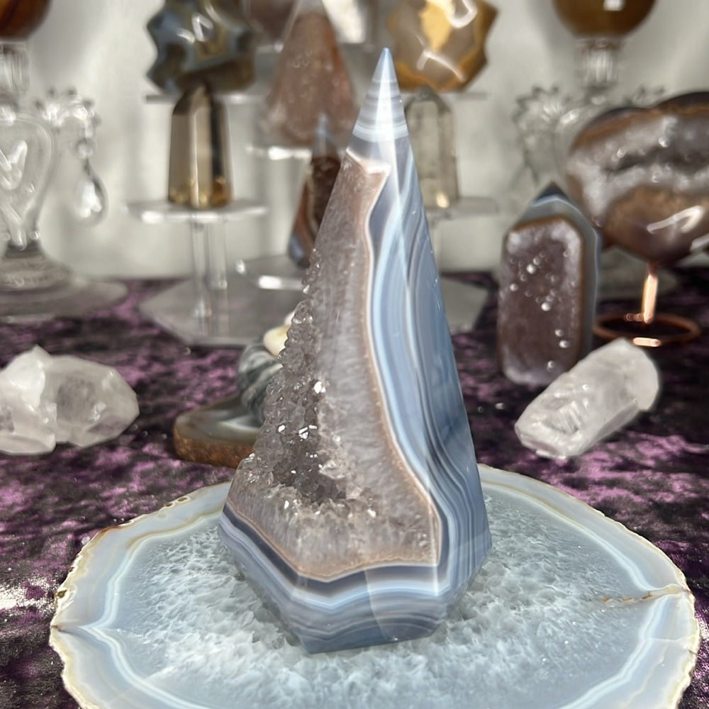 Druzy Amethyst Agate Diamond - AAD02