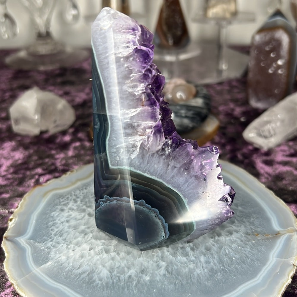 Druzy Amethyst Agate Diamond - AAD03