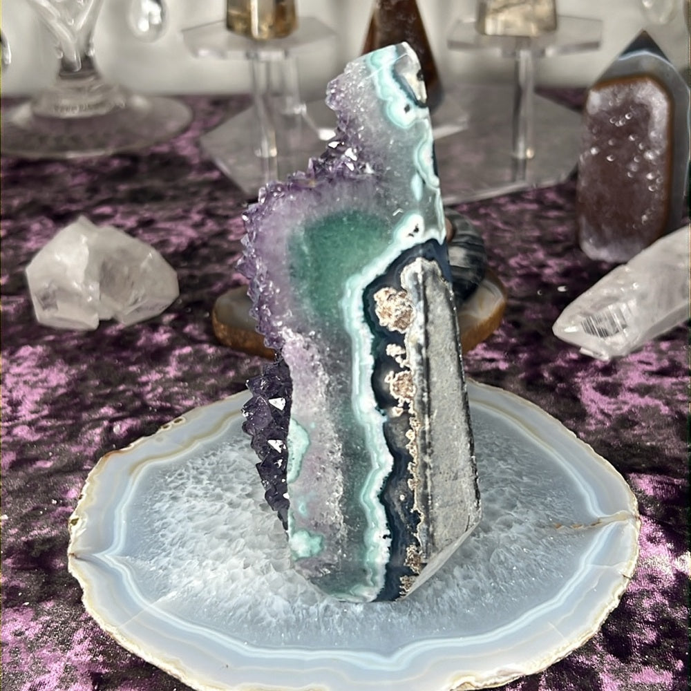 Druzy Amethyst Agate Diamond - AAD04