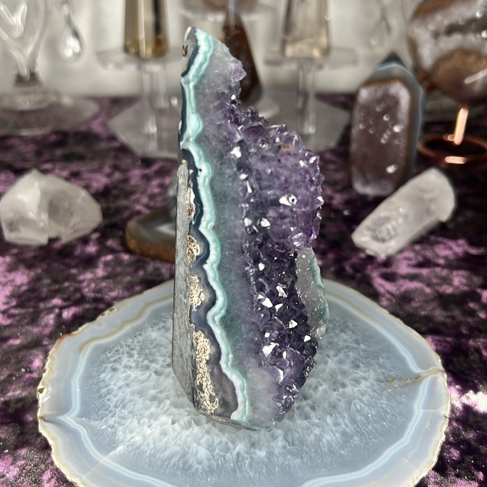 Druzy Amethyst Agate Diamond - AAD04