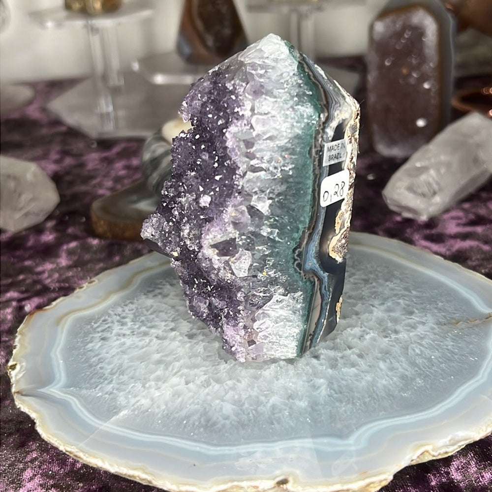 Druzy Amethyst Agate Tower - AAT01