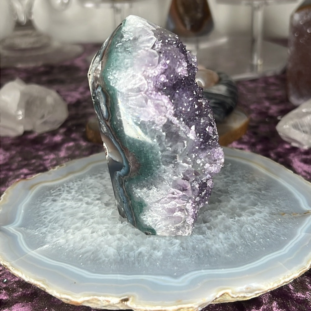 Druzy Amethyst Agate Tower - AAT01