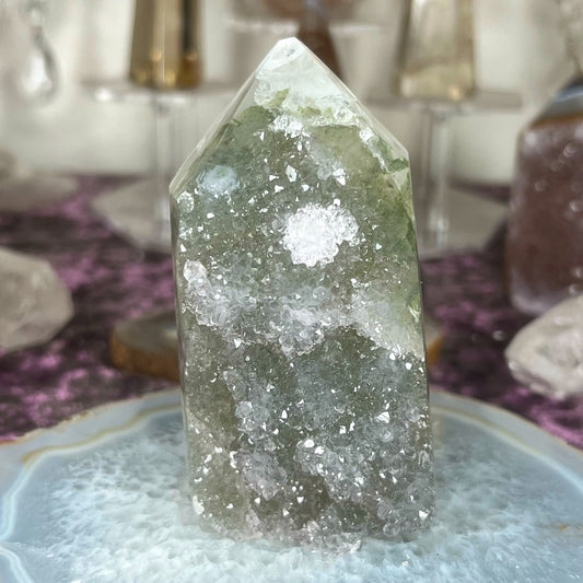 Druzy Amethyst Agate Tower - AAT03
