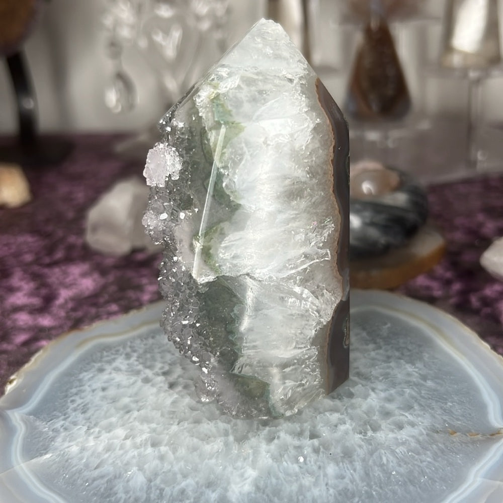 Druzy Amethyst Agate Tower - AAT03