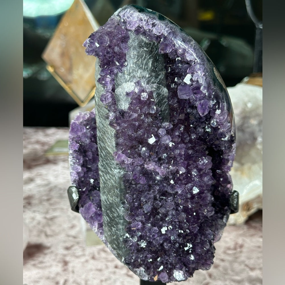 Amethyst w/ Black Calcite Statement Piece ABC1