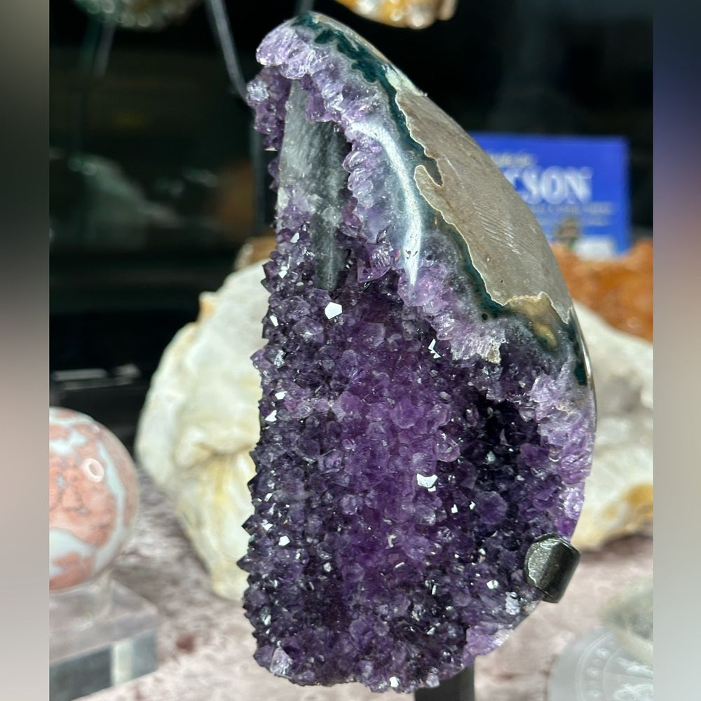 Amethyst w/ Black Calcite Statement Piece ABC1