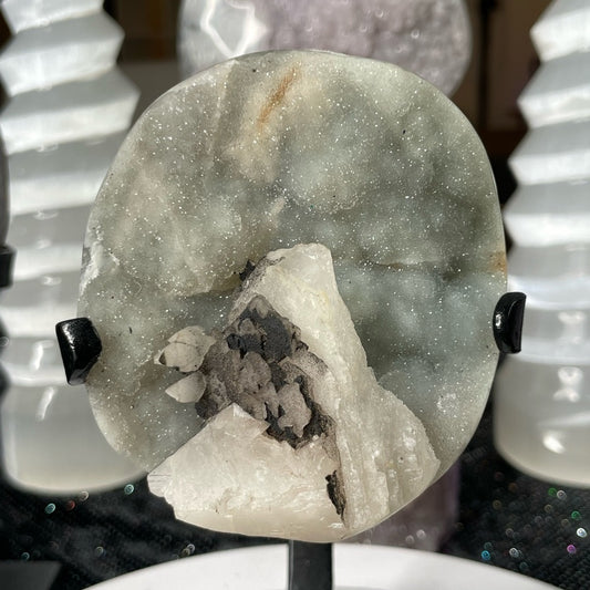 Blue Amethyst W Calcite- BAC1