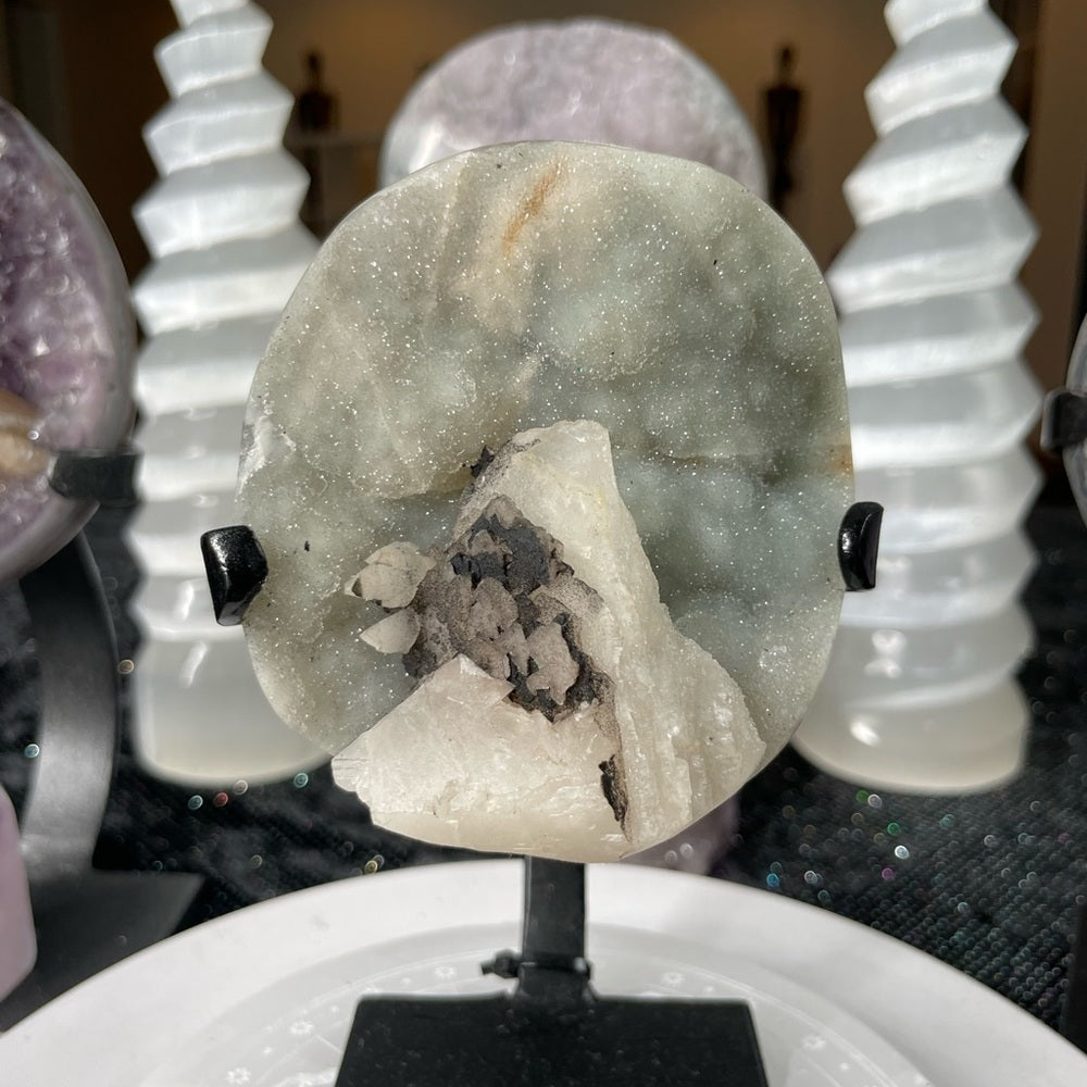 Blue Amethyst W Calcite- BAC1