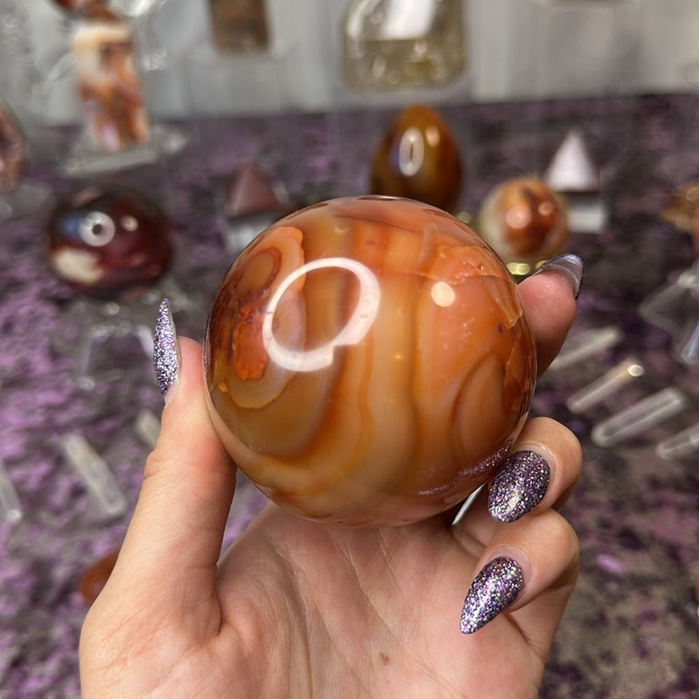 Carnelian sphere - CS05