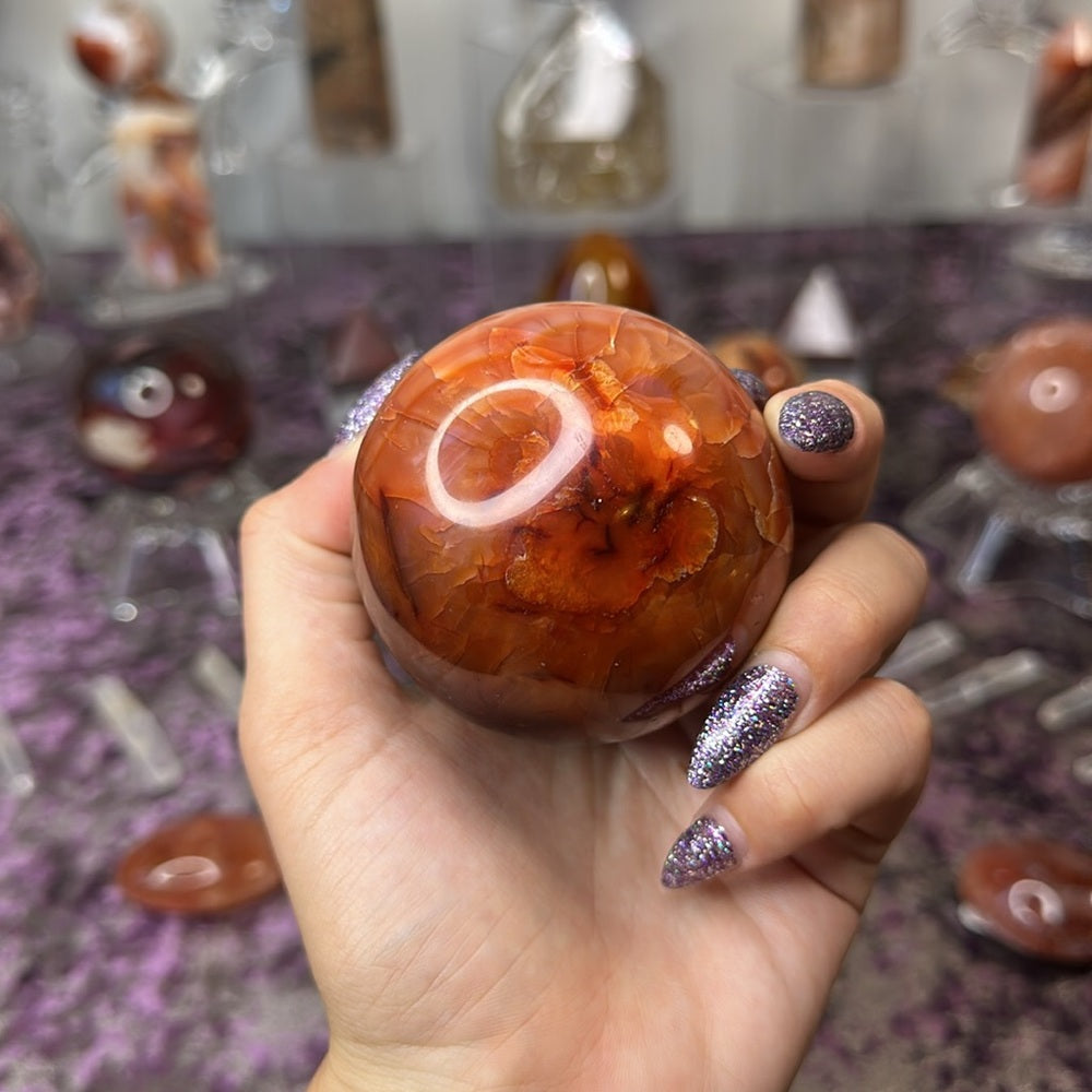 Carnelian sphere - CS05