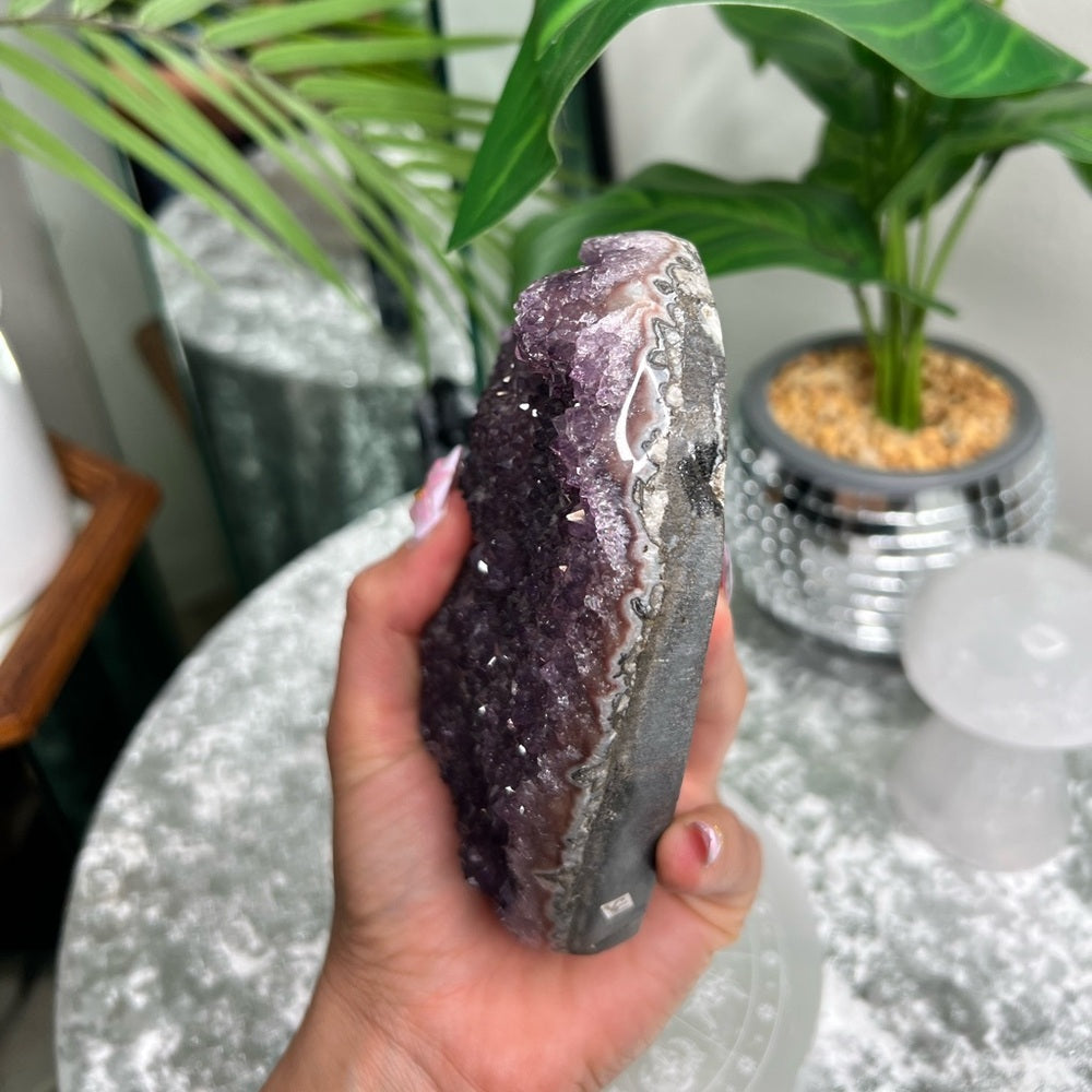 Druzy Lavender Amethyst Heart- DLA01
