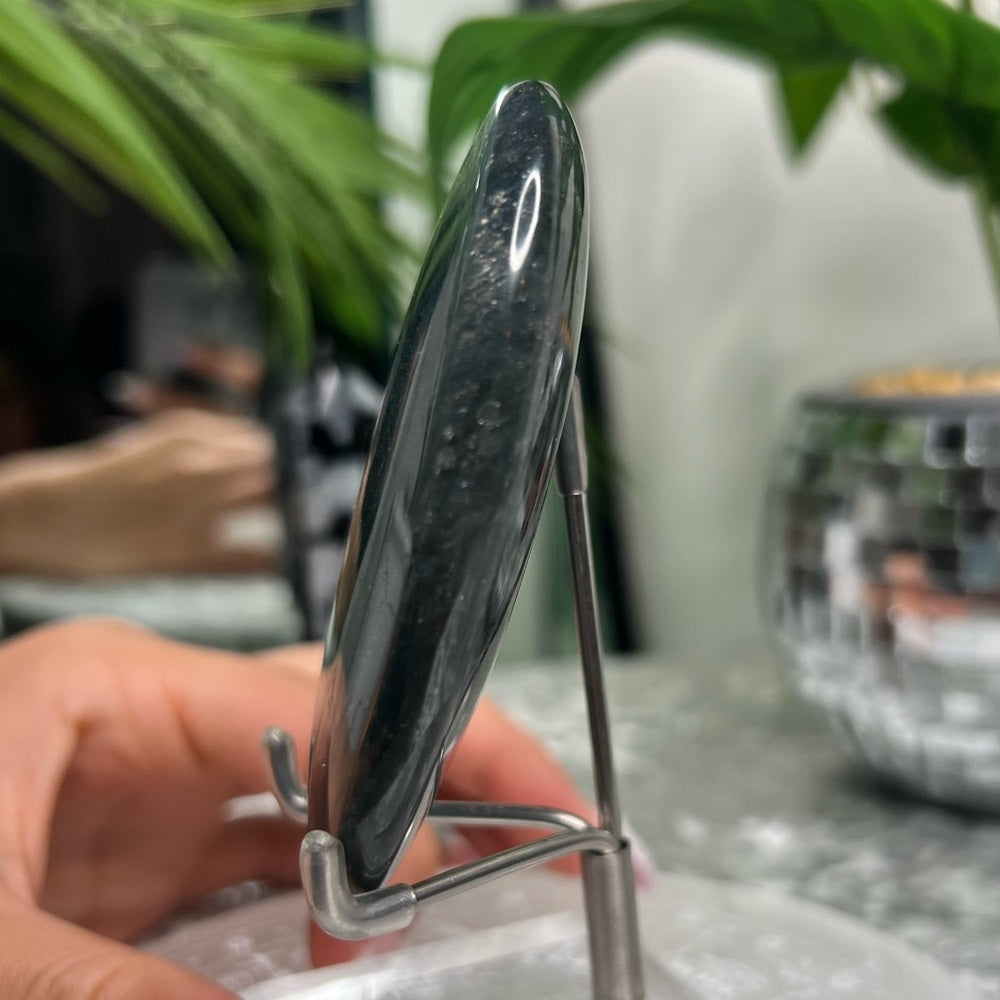Platinum Shutterflash Labradorite Palmstone-  PSLP2