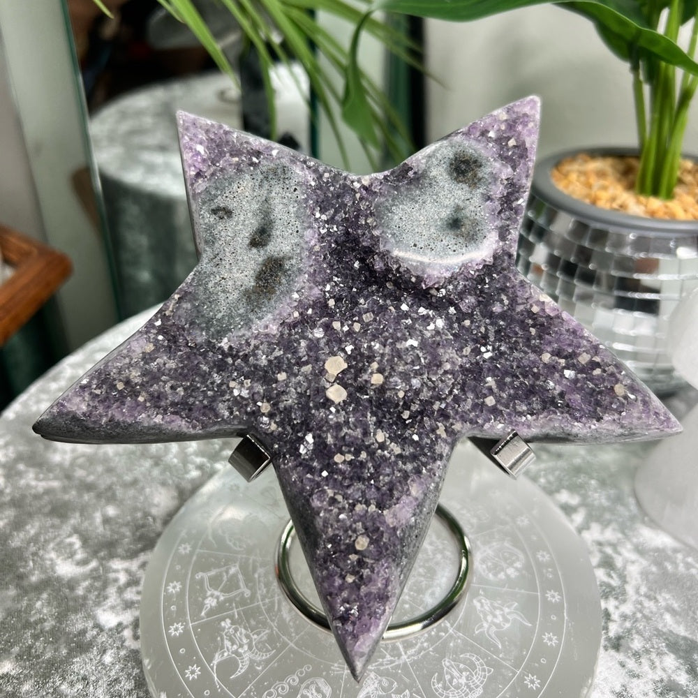 Amethyst Starfish Carving- ASC1
