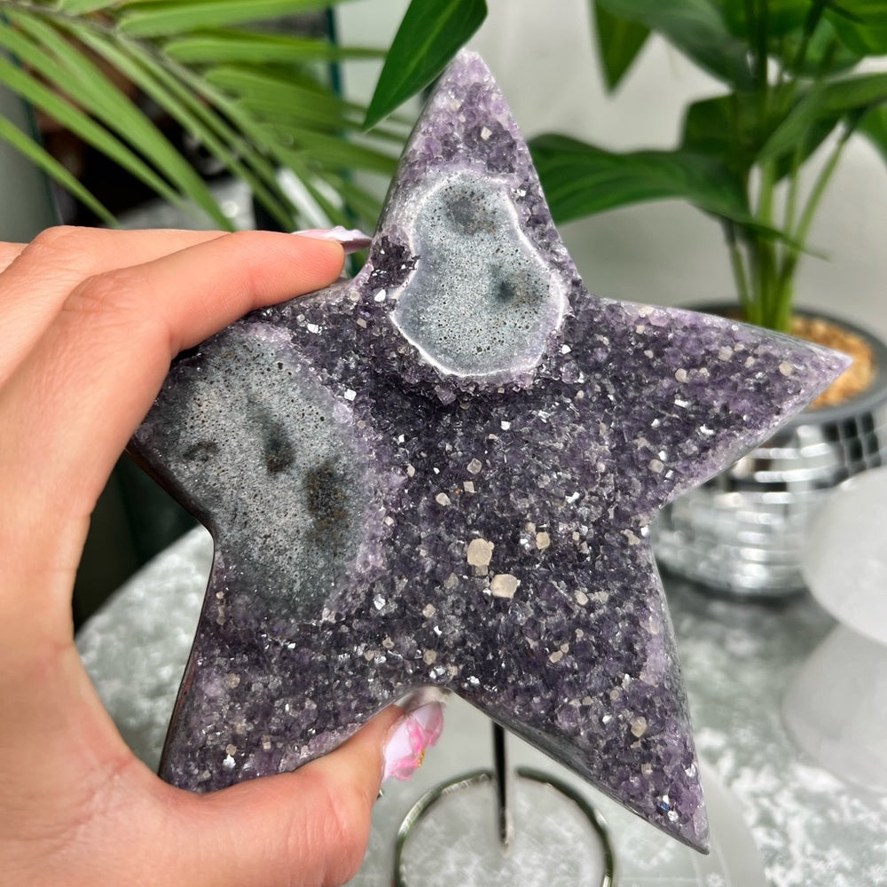 Amethyst Starfish Carving- ASC1