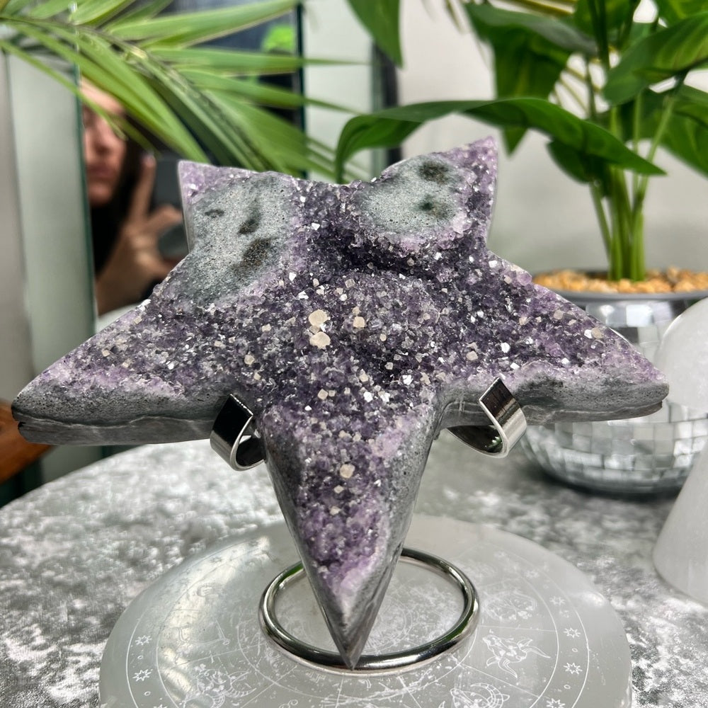 Amethyst Starfish Carving- ASC1