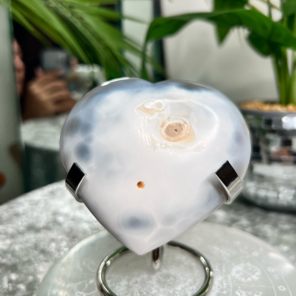 Orca Agate Heart- OAH1
