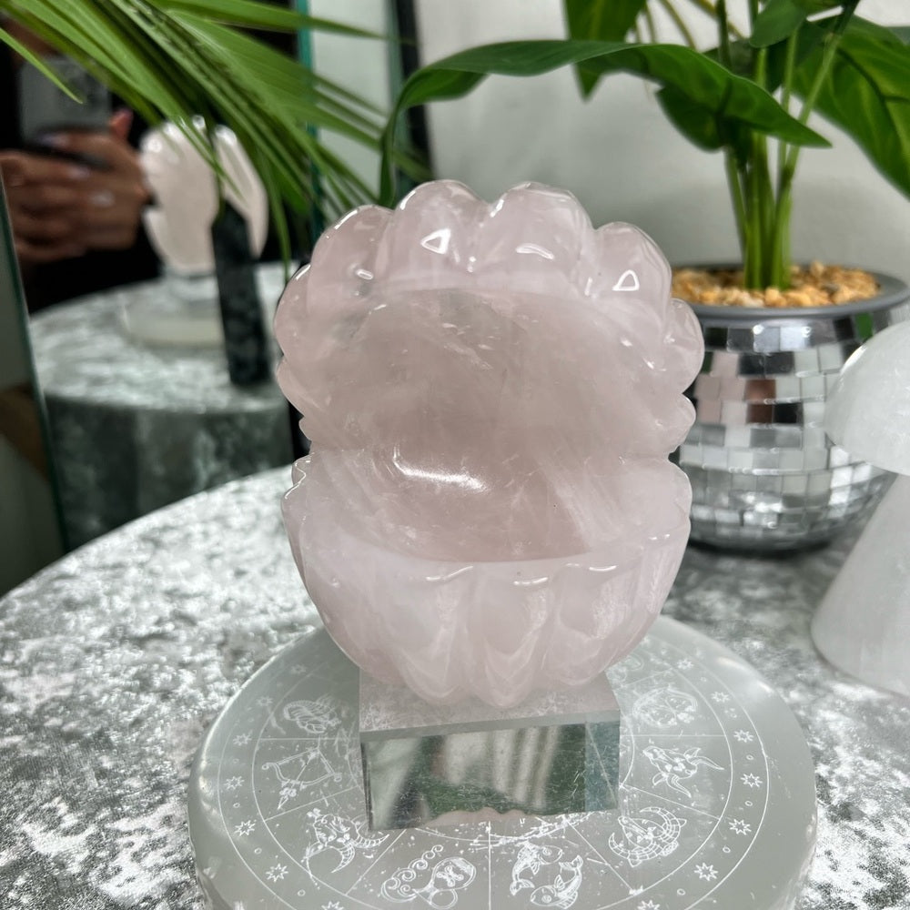 Rose Quartz Clam- RQC02