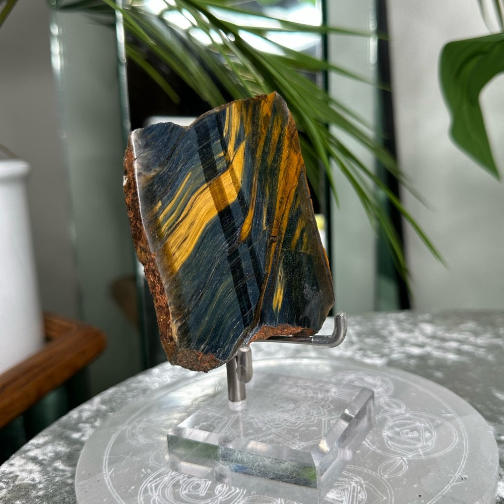 Blue Golden Tigers-eye Polished slabs-  BGT1