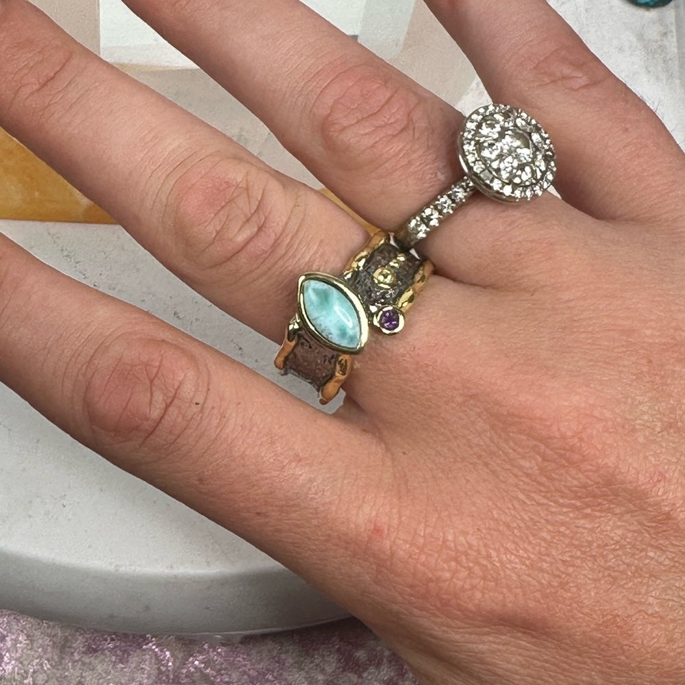Larimar ring size 9
