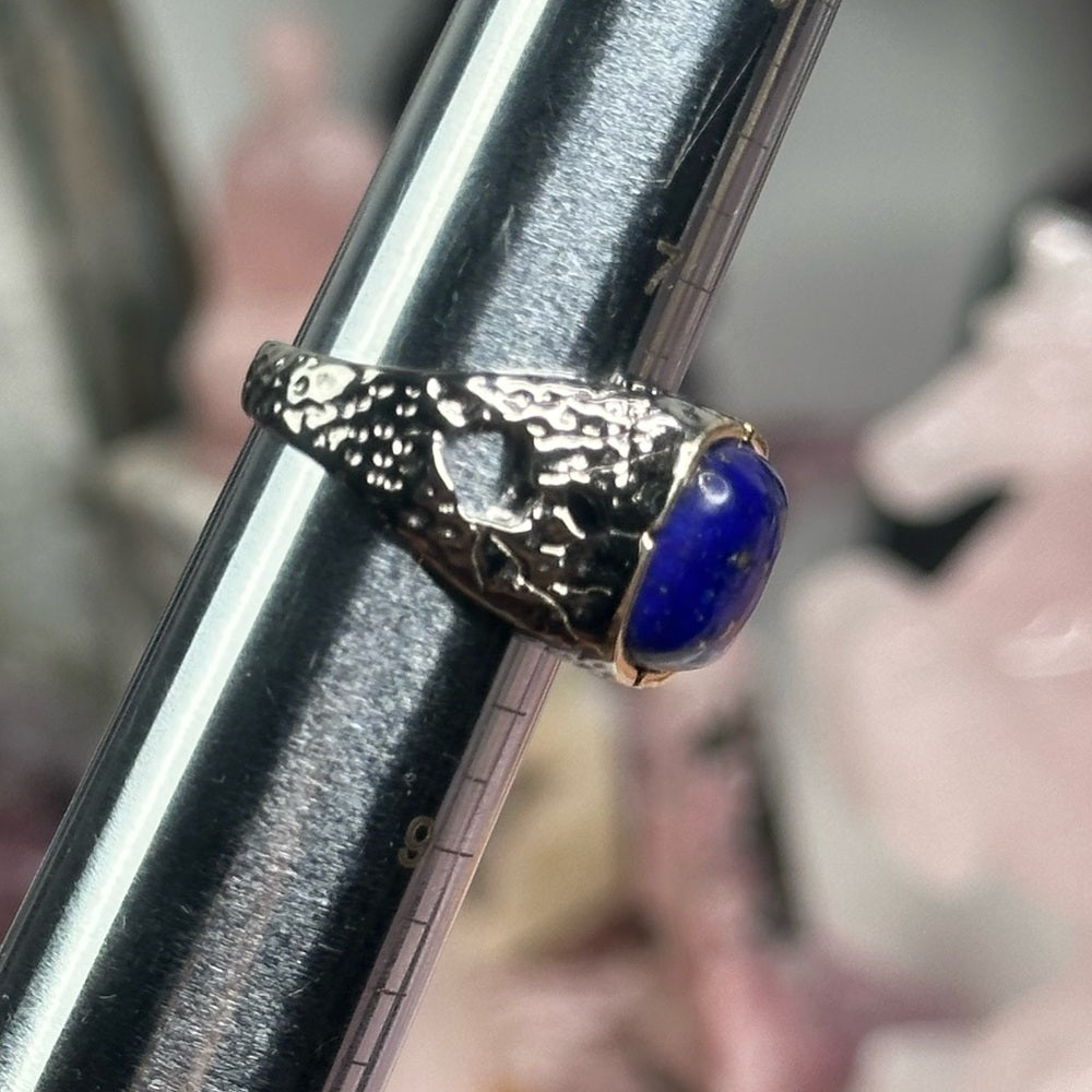 Lapis with pyrite ring size 8