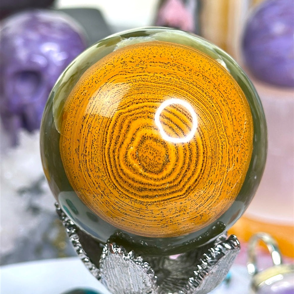 Green Onyx Sphere From Peru 💚✨🐲 GO01