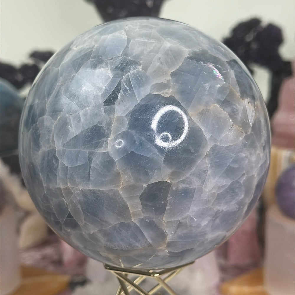 Blue Calcite Sphere 💎🦋💧 BCS01
