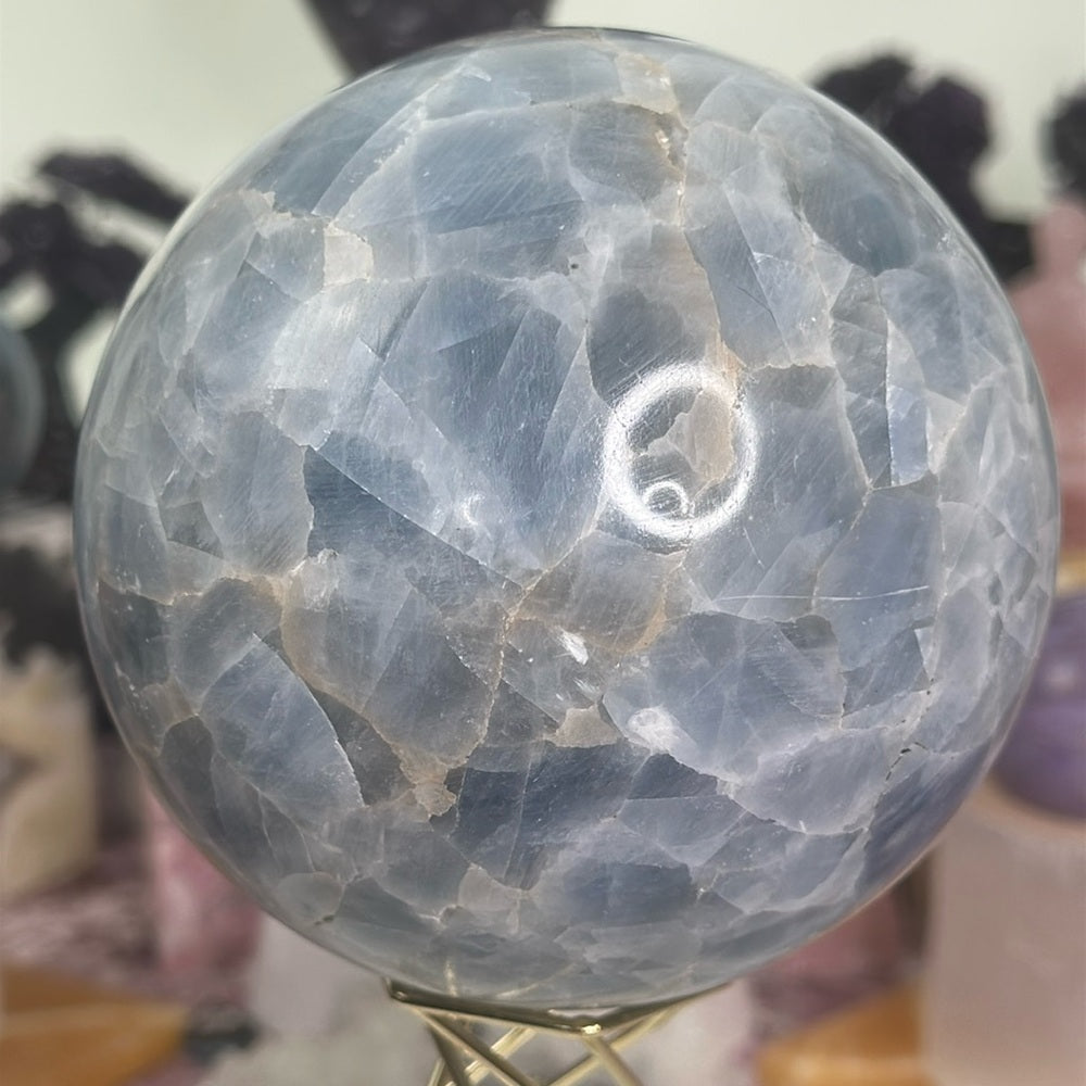 Blue Calcite Sphere 💎🦋💧 BCS01
