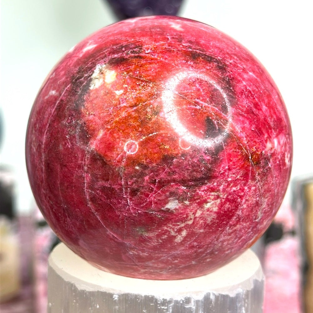 Thulite Sphere from Norway ❤️🔥🐦‍🔥 TSN01