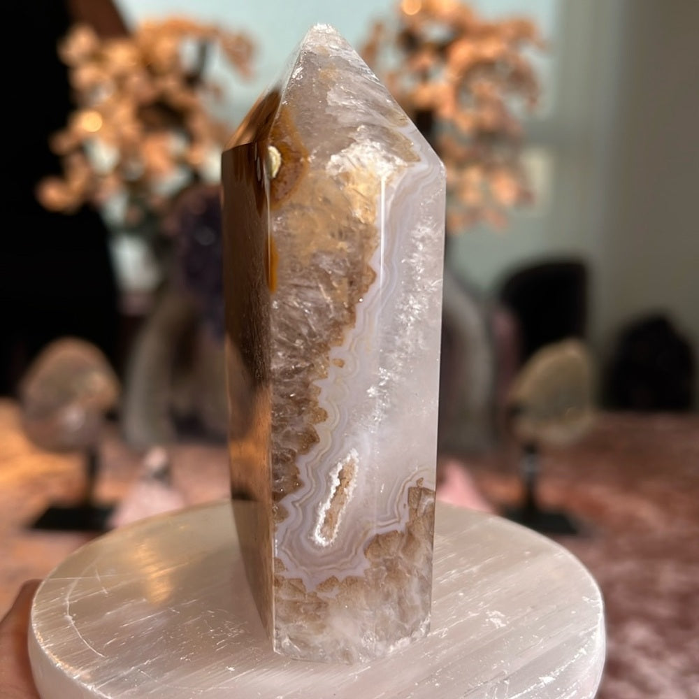 Blue Agate Tower from Brazil 🩵✨ BAT01