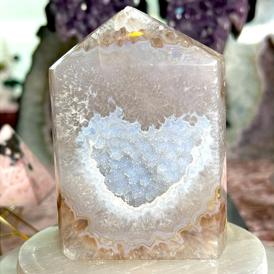 Blue Agate Tower from Brazil 🩵✨ BAT01