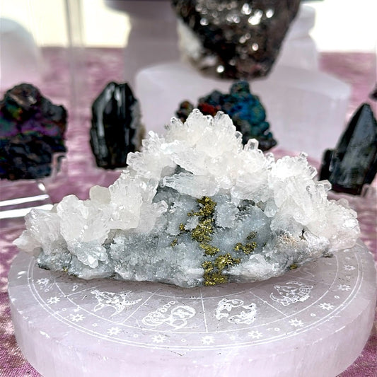 Calcite with Pyrite from Mexico 🤍🫧☁️ CPM01