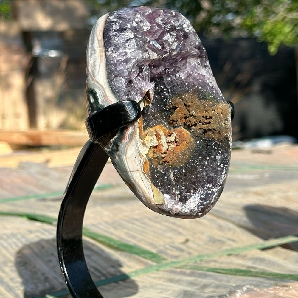 Rainbow Amethyst with Special Formation Calcite 💜🌈 RAS01
